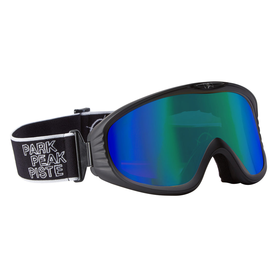 VULCAN GOGGLES BLACK MATT / BLUE GREEN MIRROR LENS