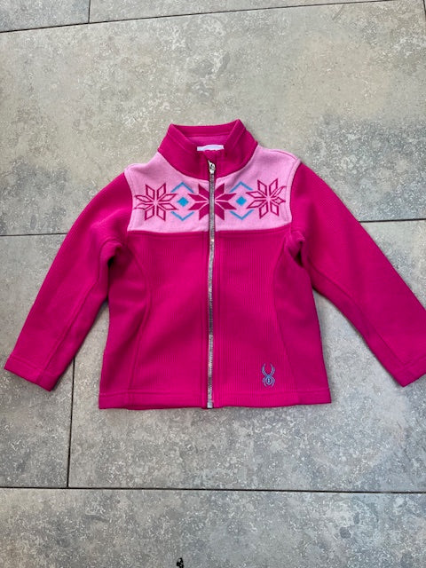 KID'S Spyder zip cardigan pink 5yrs