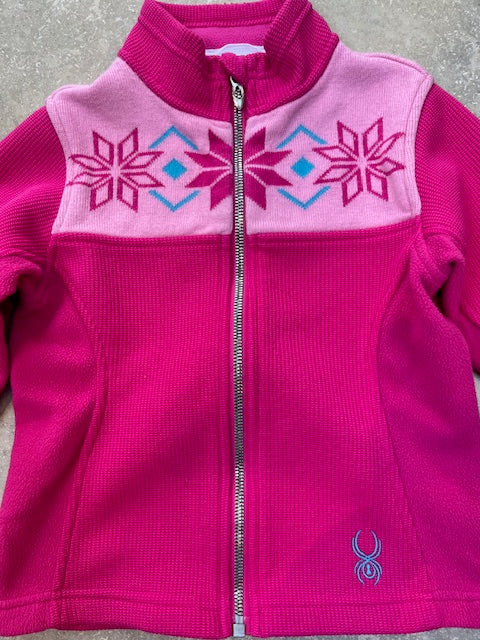 KID'S Spyder zip cardigan pink 5yrs