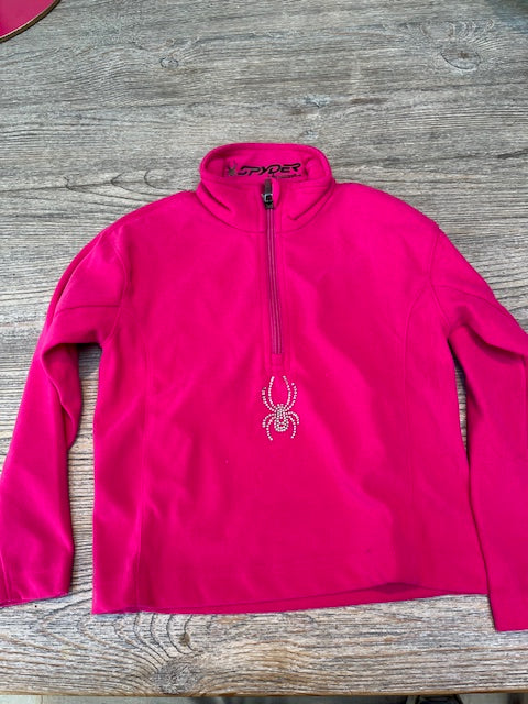 KID'S Spyder bright pink mid layer with diamante 3yrs