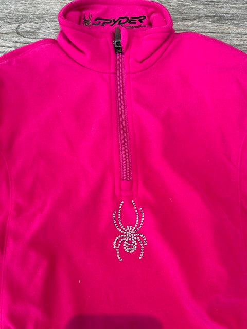 KID'S Spyder bright pink mid layer with diamante 3yrs