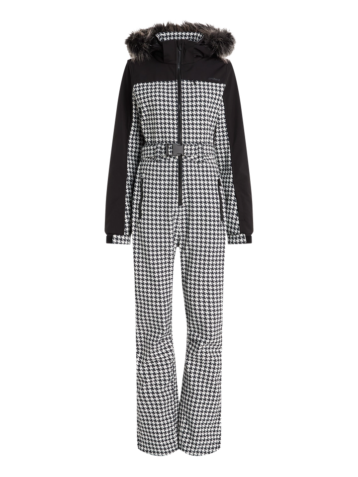PROTEST WOMEN'S SKI SUIT IN BLACK & WHITE HOUNDSTOOTH ONLY 2 REMAINING