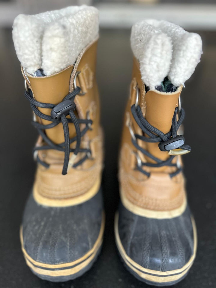 KID'S SORELL LEATHER SNOW BOOTS UK 1.5