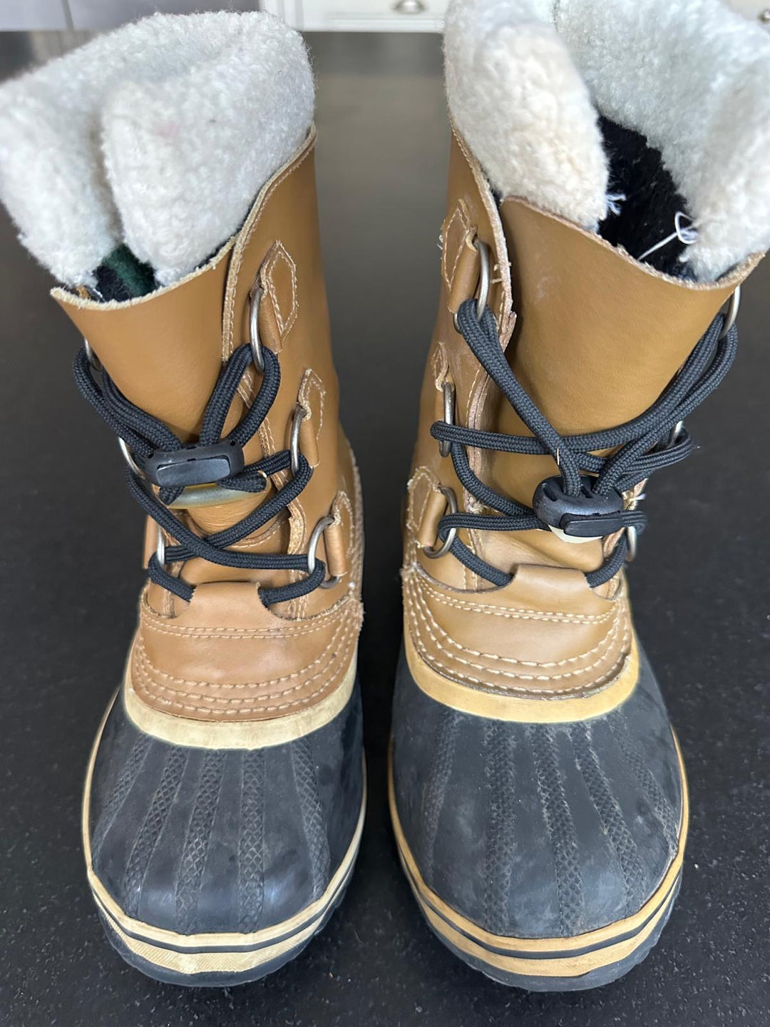 KID'S SORELL LEATHER SNOW BOOTS UK 1.5