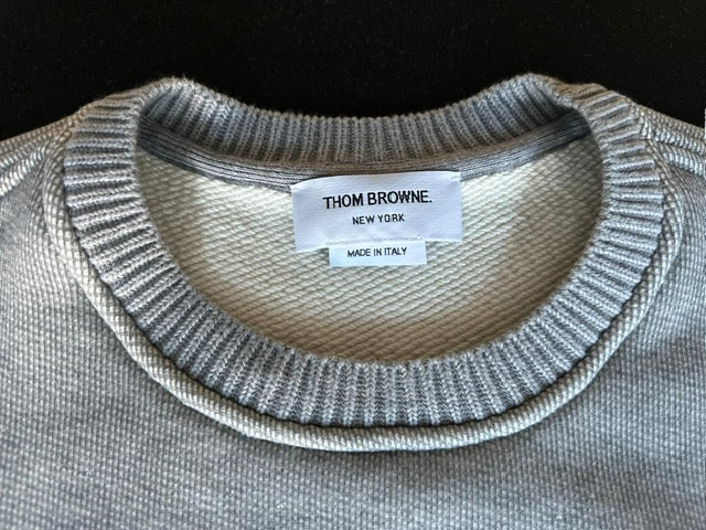 THOM BROWNE HEAVY KNIT SWEATSHIRT XL