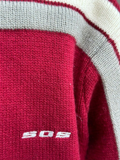 WOMEN'S SOS KNITTED 1/4 ZIP JUMPER